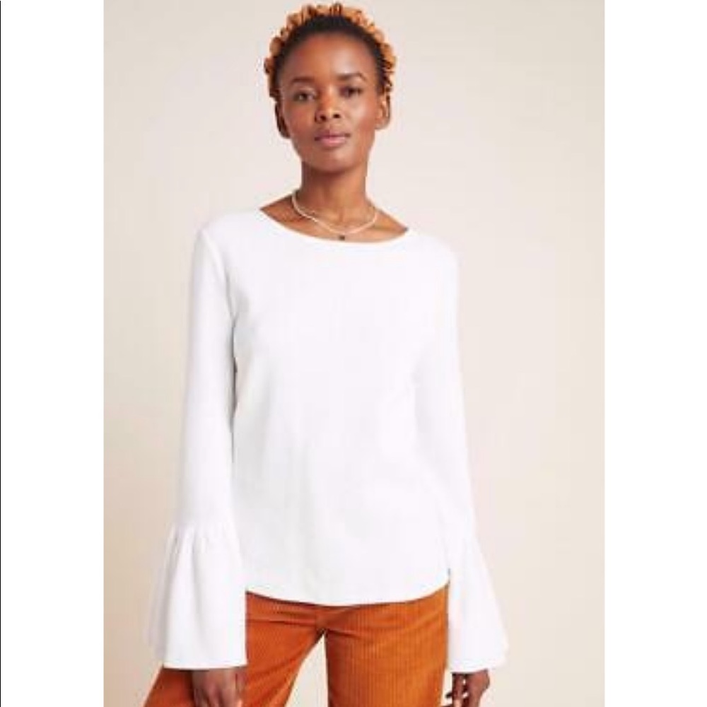 Anthropologie Porridge Bell Sleeve Top